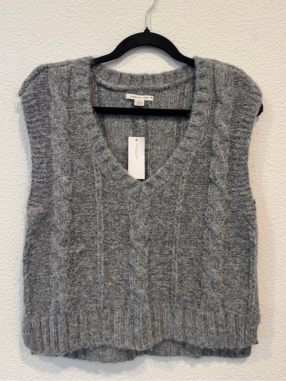 American eagle button up sweater vest